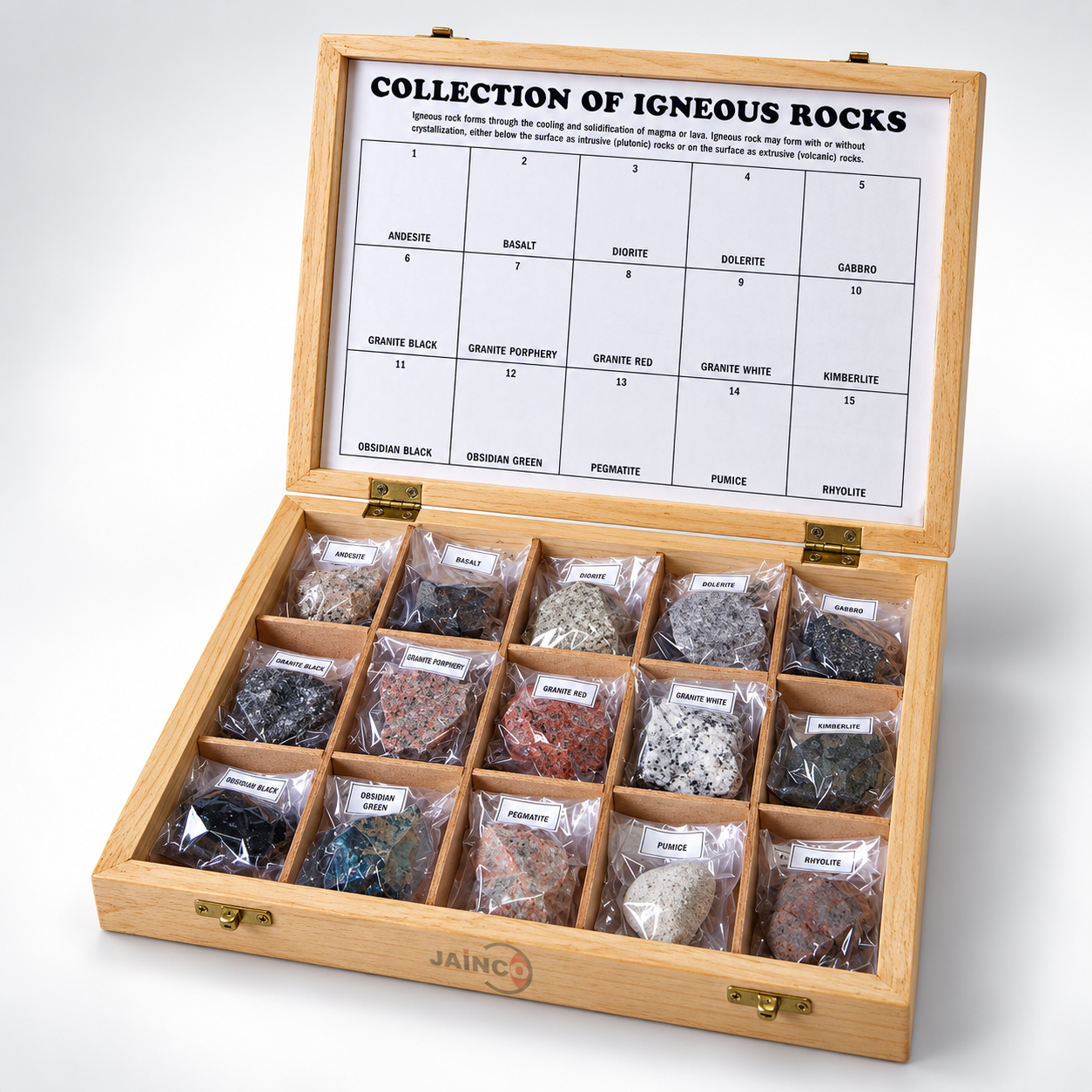 Collection of 15 Igneous Rocks